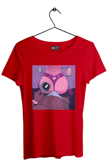 Women`s t-shirt with prints Morning Coffee With Ass. Ass, coffee, naked, shorts. 2070702