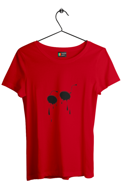 Футболка жіноча з принтом "Окуляри". Літо, окуляри, сльози, сонячні окуляри. 2070702