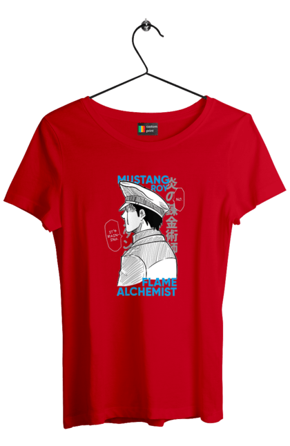 Women's t-shirt with prints Fullmetal Alchemist Roy Mustang. Adventures, anime, fullmetal alchemist, light novel, manga, roy mustang, steampunk. 2070702