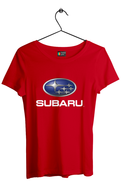 Футболка жіноча з принтом "Subaru". Авто, логотип, субару. 2070702