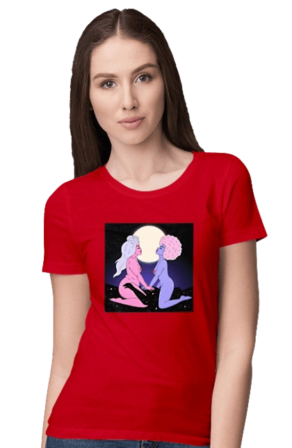 Two Aliens And The Moon