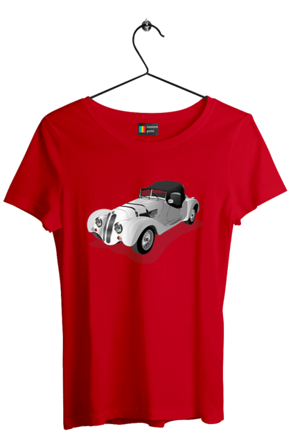 Футболка жіноча з принтом "Автомобіль". Авто, автомобиль, класика, старовинна машина, старовинний. 2070702