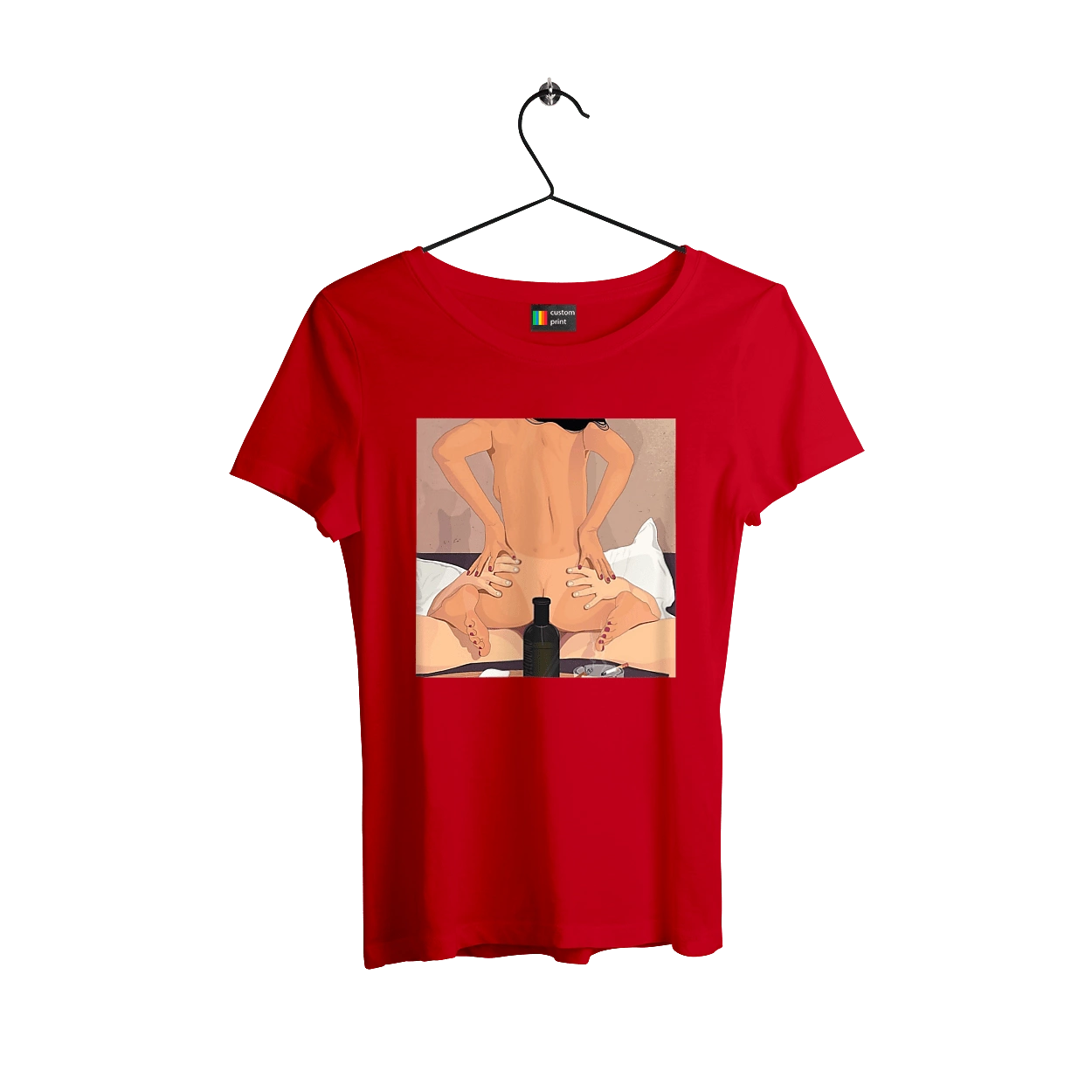 Naked Girl, Bottle And Cigarettes