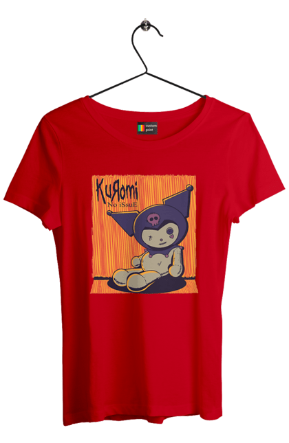 Футболка жіноча з принтом "Хелло Кітті Куромі". Hello kitty, аніме, куромі, моя мелодія, персонаж, санріо, хелло кітті. 2070702