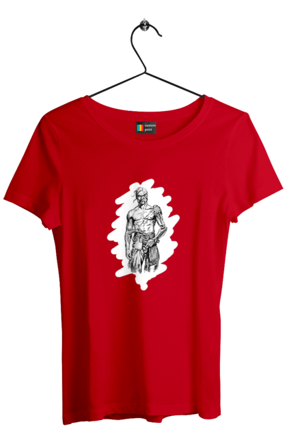 Футболка жіноча з принтом "Кіборги україни". Вуса, зброя, кіборг, козак, патріот, пістолет, українець, чуб. 2070702