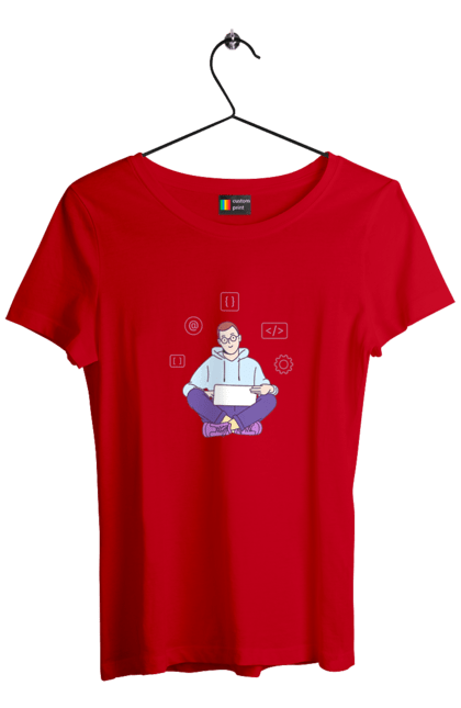 Футболка жіноча з принтом "Я програміст". Angular, c, css, html, it, javascript, jquery, php, python, react, svelt, vue, айтишник, айті, гумор, код, кодувати, прогер, програміст, програмісти, ти ж, ти ж програміст, тиж програміст. 2070702