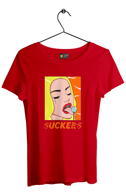 Women`s t-shirt with prints Suckers. Chupa chups, cool, funny, humor, meme, sackers. 2070702