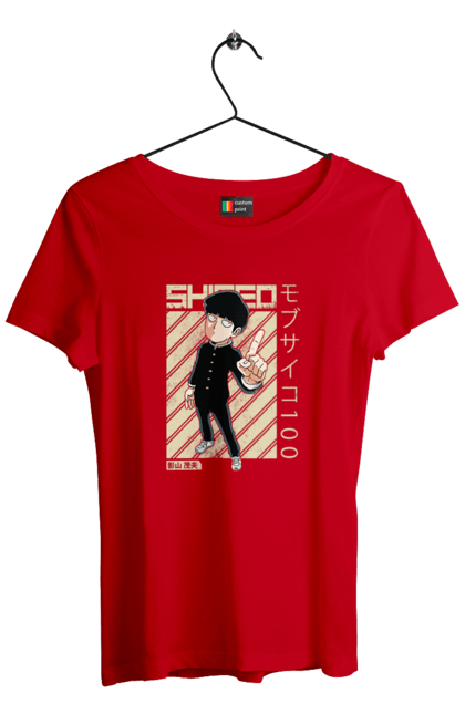 Women's t-shirt with prints Mob Psycho 100. Anime, manga, mob, mob psycho 100, shigeo kageyama. 2070702