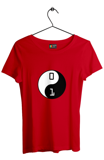 Футболка жіноча з принтом "Інь Янь". Angular, c, css, html, it, javascript, jquery, php, python, react, svelt, vue, айтишник, айті, гумор, код, кодувати, прогер, програміст, програмісти, ти ж, ти ж програміст, тиж програміст. 2070702