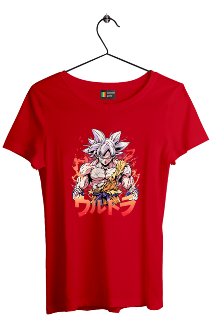 Футболка жіноча з принтом "Перли дракона Сон Гоку". Dragon ball, manga, son goku, аніме, гоку, манга, перли дракона, сон гоку. 2070702