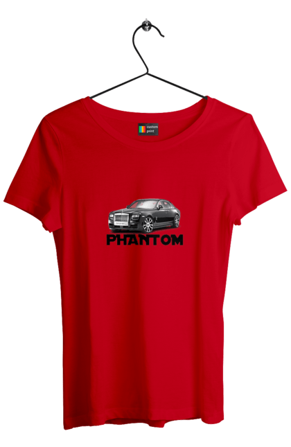 Футболка жіноча з принтом "Рнолс ройс". Авто, автомобіль, люкс клас, ролс ройс, седан, фантом. 2070702