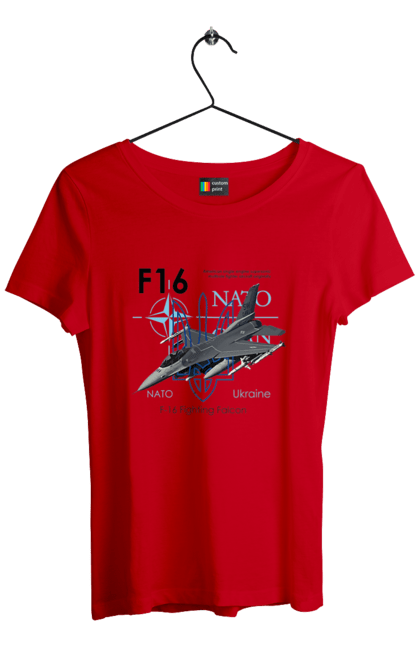 Футболка женская с принтом F16. F16, nasams, zuzana, гаубица, два герба, залужный, сюзанно. 2070702