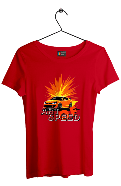 Women`s t-shirt with prints The art of speed. Auto, car, driver, motorist, speed. 2070702