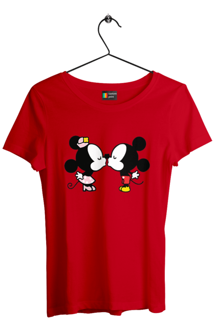 Футболка женская с принтом 38. Mickey mouse, minnie mouse, дисней, микки, микки маус, минни маус, мультфильм. 2070702