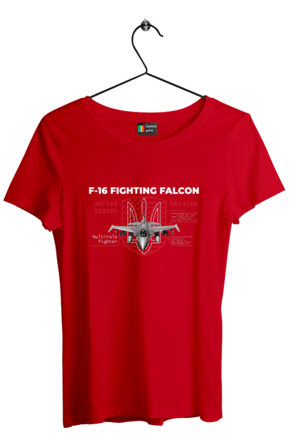 Футболка жіноча з принтом "F 16". F16, nasams, zuzana, гаубиця, два герби, залужний, сюзанна. 2070702