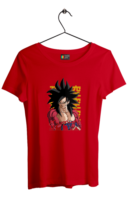 Футболка женская с принтом Жемчуг дракона Сон Гоку. Anime, dragon ball, manga, son goku, tv series, аниме, гоку, жемчуг дракона, манга, сон гоку. 2070702