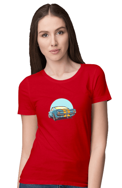 Women`s t-shirt with prints Auto. Auto, character, hero, monster, music, new, pennies, robot, super hero. 2070702