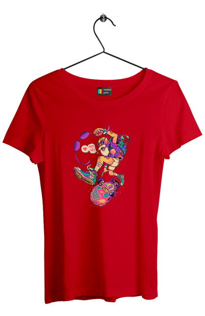 Футболка жіноча з принтом "Дід на хвилі". Будь молодим, вогонь, ганяй, грай, дід та скейт, драйв, крутий дід, молодість у душі, спорт, старість. 2070702