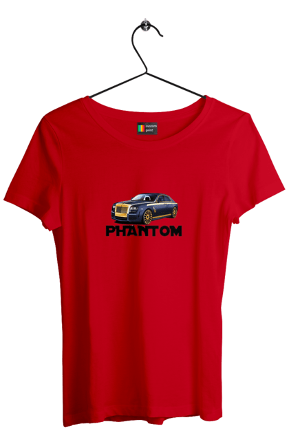 Футболка жіноча з принтом "Ролс ройс". Авто, автомобіль, люкс клас, ролс ройс, седан, фантом. 2070702