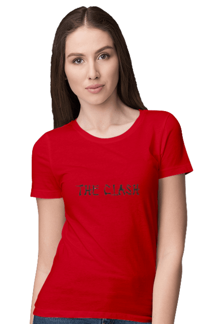 Women's t-shirt with prints The Clash. Clash, dub, group, music, punk, punk rock, reggae, rock, rock`n`roll. 2070702