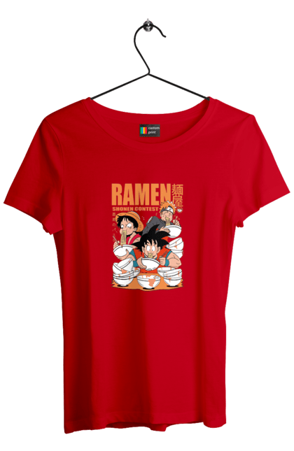 Women's t-shirt with prints Ramen. Anime, characters, food, goku, luffy, manga, naruto, ramen. 2070702