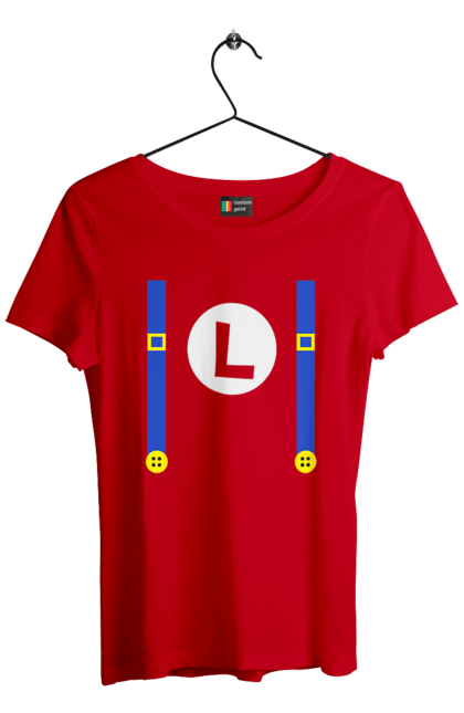 Women's t-shirt with prints Luigi Mario. Brother, character, game, mario, mario bros, nintendo. 2070702