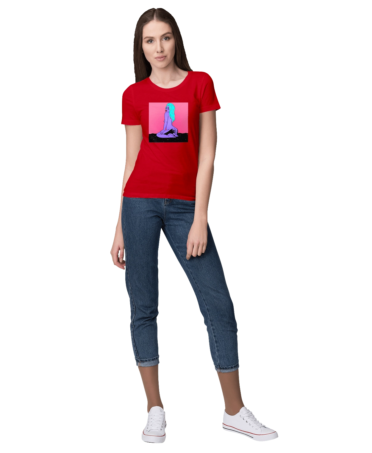 Purple Girl In Hands