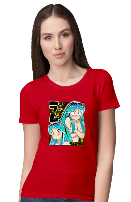 Футболка жіноча з принтом "Urusei Yatsura Лам". Anime, lum, manga, urusei yatsura, аніме, лам, манга, нестерпні прибульці. 2070702