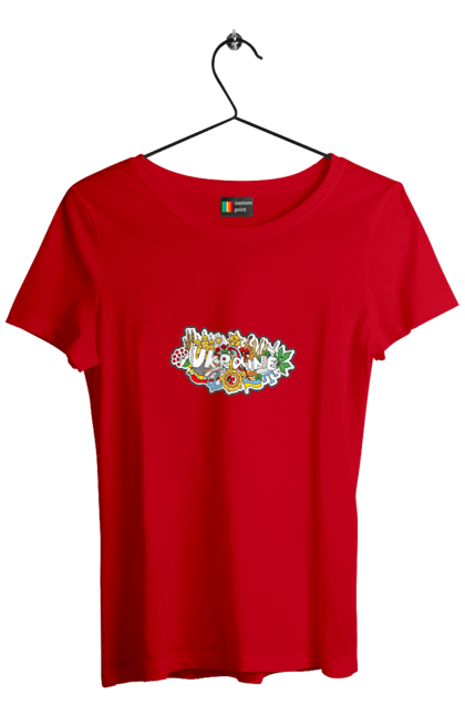 Футболка жіноча з принтом "Україна". Народи, символіка, україна. 2070702
