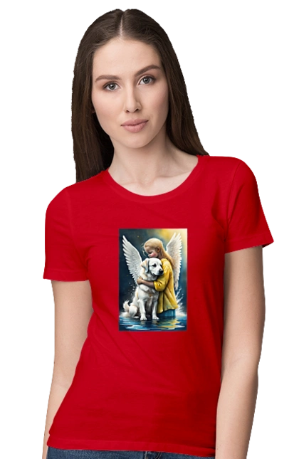 Girl and dog angel [memorial to dead animals]