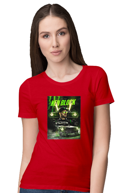 Women`s t-shirt with prints Ken Block. Ken block. 2070702