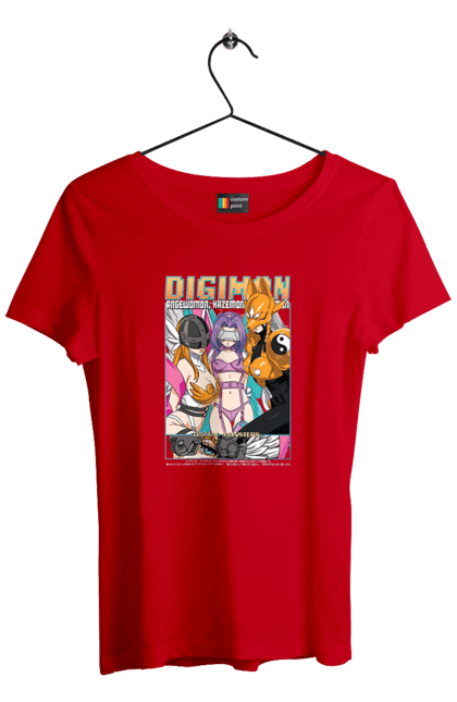 Футболка женская с принтом Digimon. Bandai, digimon, digital monsters, виртуальные питомцы, медиафраншиза. 2070702