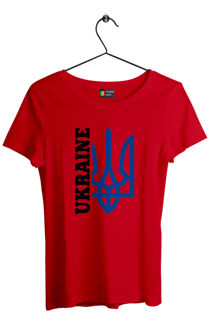 Футболка жіноча з принтом "Герб України". Герб, україна. 2070702