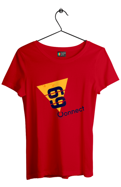 Футболка жіноча з принтом "69  є контакт". Жарт, контакт, прикол, секс. 2070702