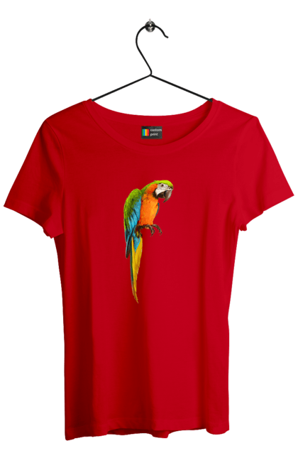 Women`s t-shirt with prints Just A Parrot. Birdie, parrot. 2070702