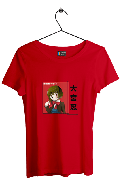 Women's t-shirt with prints Kiniro Mosaic Shinobu Omiya. Anime, gold mosaic, kiniro mosaic, kinmoza, manga, shinobu, shinobu omiya. 2070702