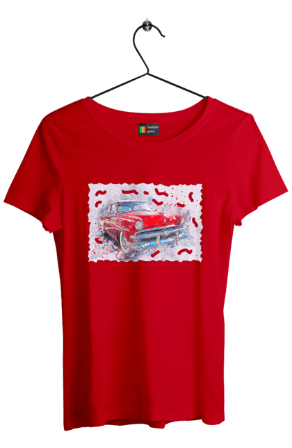 Women`s t-shirt with prints Car gas. Car, car gas, gas, road, victory, wheel. 2070702