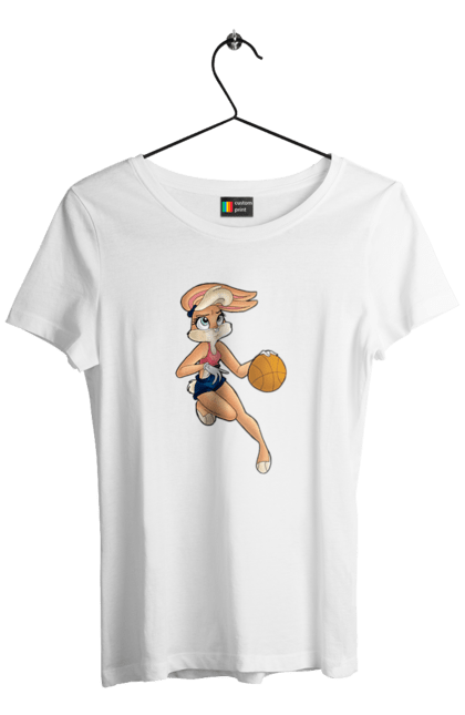 Футболка жіноча з принтом "Лола Банні Грає В Баскетбол". Баскетбол, лола банні, мультик. futbolka.stylus.ua