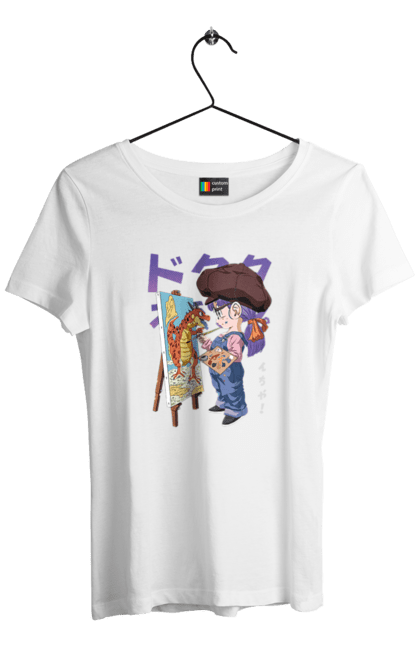 Women's t-shirt with prints Dr. Slump Arale. Android, anime, arale, arale norimaki, doctor slump, dr. slump, girl, manga, schoolgirl. 2070702