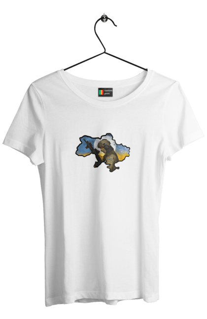 Футболка жіноча з принтом "Слава ЗСУ". Вільна нація, воля, героям слава, мир, свобода, слава зсу, слава україні, україна, чисте небо, щасливі люди. 2070702