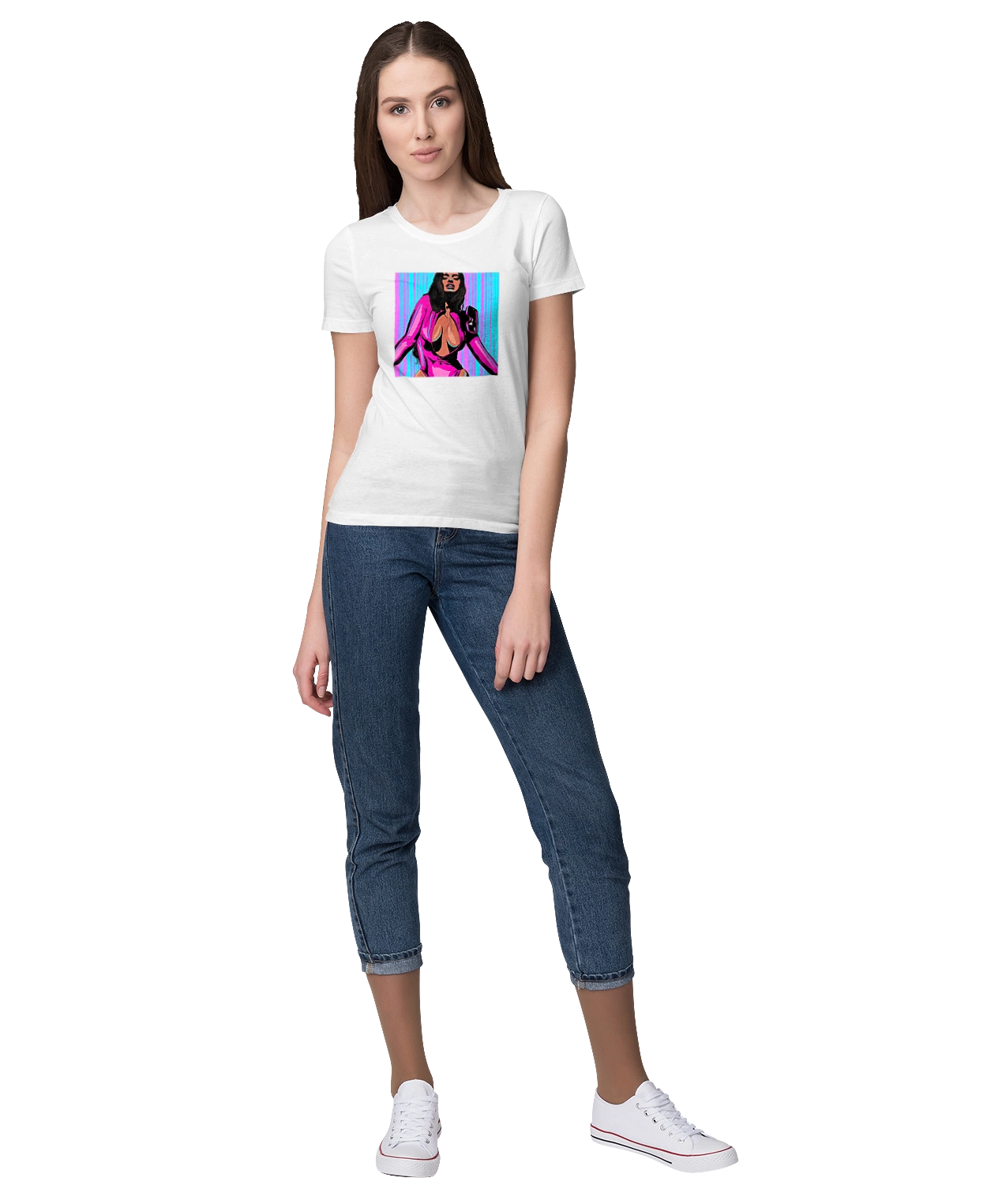 Girl With Deep Neckline