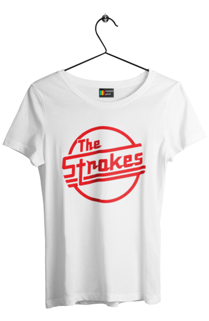 Футболка жіноча з принтом "The Strokes". Strokes, альтернативний рок, гаражний рок, група, інді, інді рок, музика, постпанк ривайвл, рок. 2070702