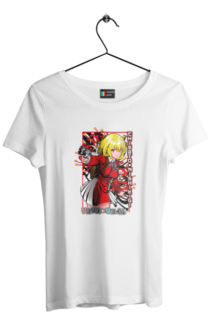 Women's t-shirt with prints Lycoris Recoil Chisato Nishikigi. Agent, anime, chisato nishikigi, lycoris recoil, manga. 2070702