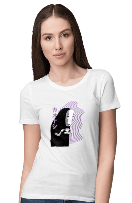 Women's t-shirt with prints Spirited Away Kaonashi. Faceless, kaonashi, spirited away. 2070702