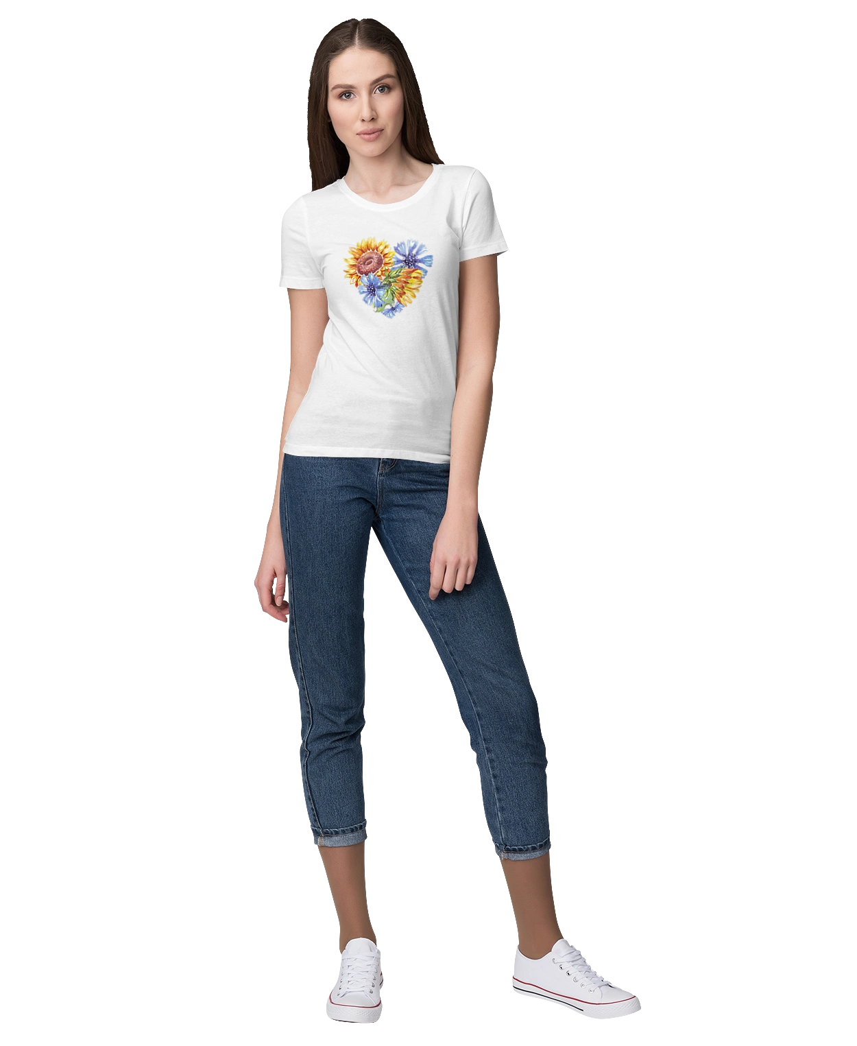 The heart is sunflowers and violets