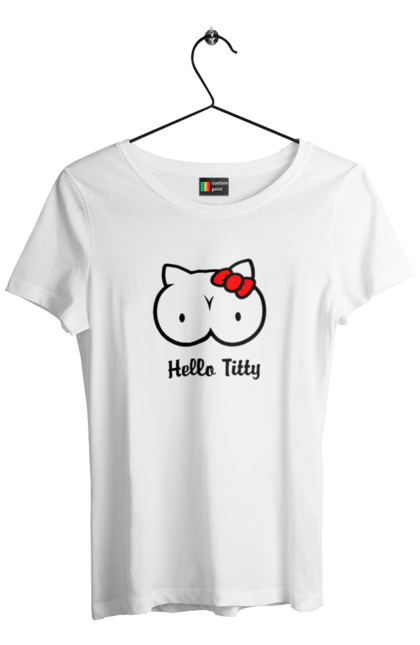 Футболка жіноча з принтом "Hello Kitty". Hello, hello kitty, kitty, дорослі, краса. 2070702