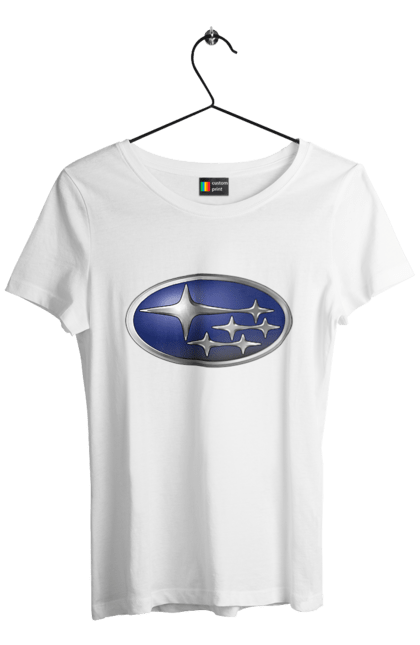 Футболка жіноча з принтом "Subaru". Авто, логотип, субару. 2070702