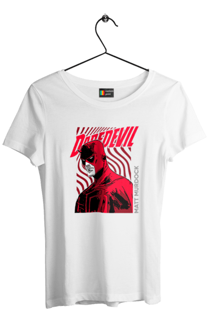 Women's t-shirt with prints Daredevil. Daredevil, lawyer, marvel, matt murdock, superhero, television series, tv series. 2070702
