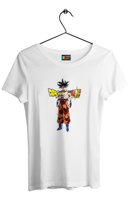 Women's t-shirt with prints Dragon Ball Son Goku. Anime, dragon ball, goku, manga, son goku, tv series. 2070702