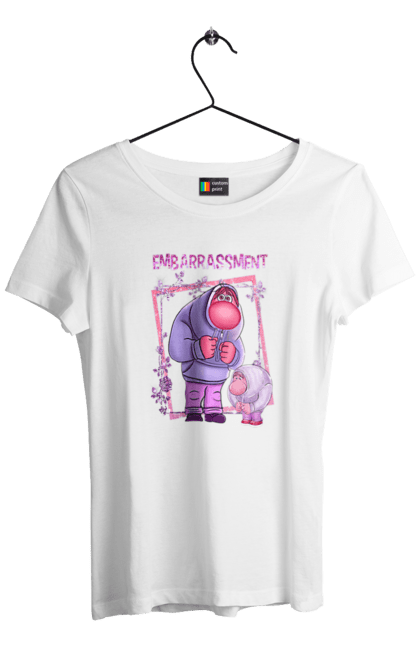 Women's t-shirt with prints Inside Out Embarrassment. Cartoon, embarrassment, emotions, inside out, pixar. 2070702